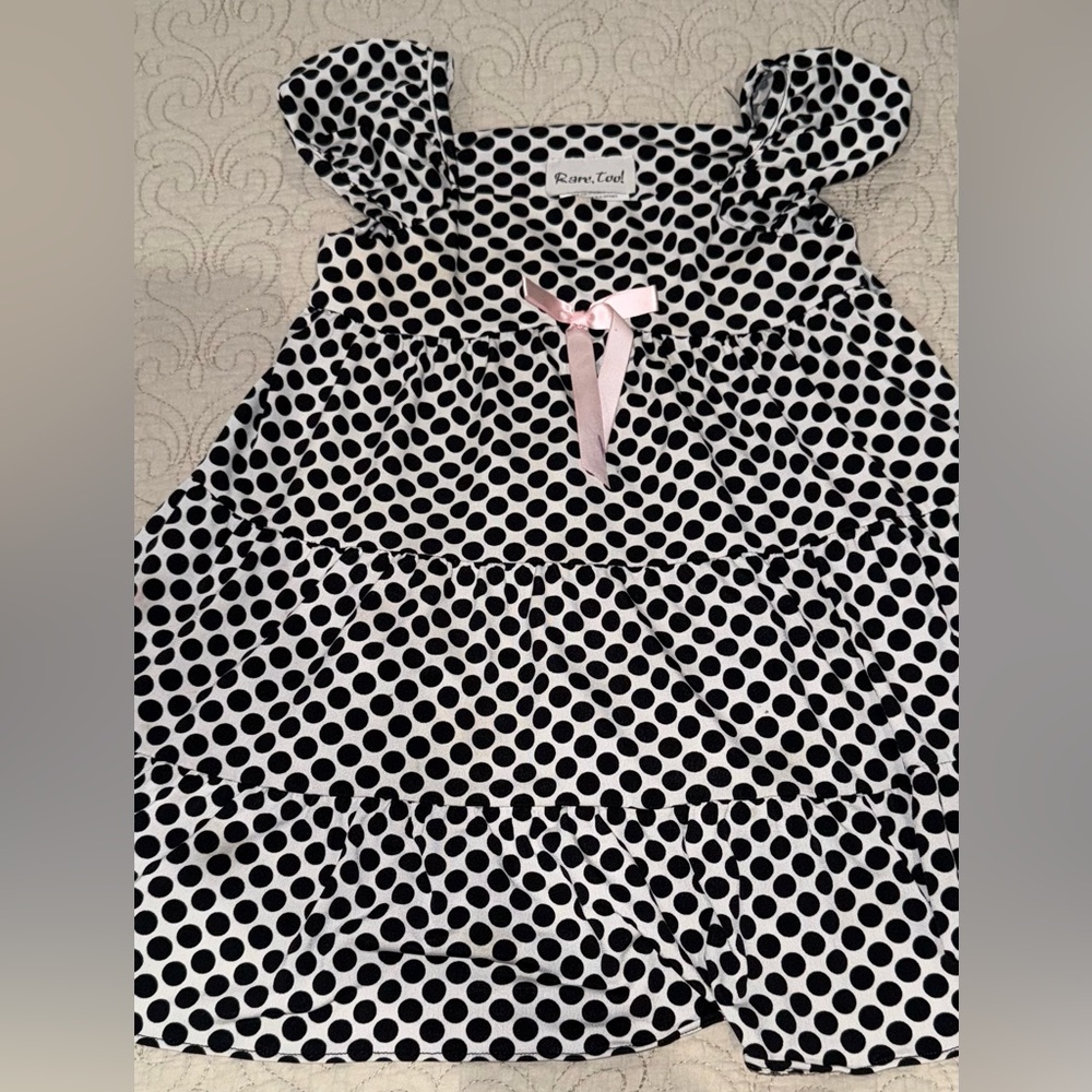 Rare too  Kids Polka Dot Formal Dress -‎ Black & White